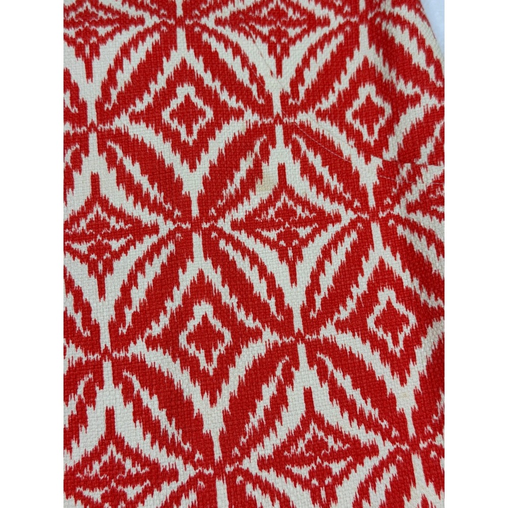 Jones New York Cotton Sheath Dress Ikat Print Orange Cream 4P Summer Event Work - Picture 12 of 14